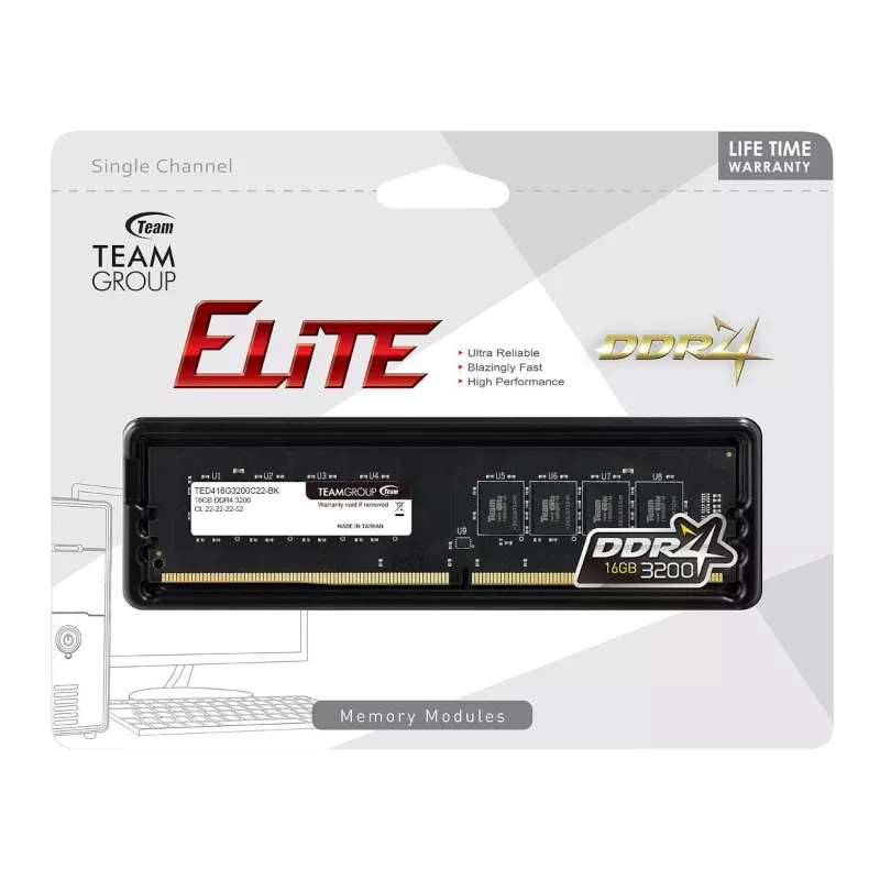 RAM DDR4 TEAMGROUP ELITE 16GB 3200 MHZ